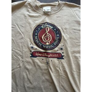 Vintage Walt Disney World Magic Music Days T-Shirt XL Tan Mickey Mouse